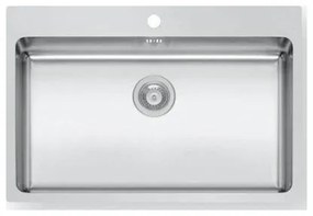 Pyramis Maidtec Ledge Inox Brushed Ένθετος Νεροχύτης 76x50.5cm