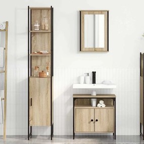 vidaXL Σετ Επίπλων Μπάνιου 3 pcs Sonoma Δρυς 33 x 33 x 185.5 εκ