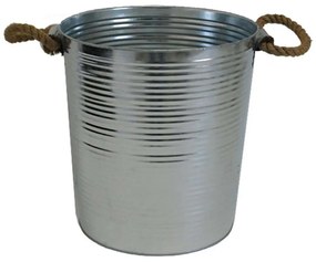 Κουβάς Ριγέ 00.05.5977 Με Σχοινί 43,5x41,5cm Inox Metal