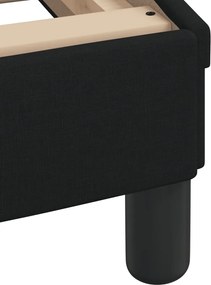 vidaXL Κρεβάτι με Στρώμα Dover Μαύρο 90x200 εκ. Υφασμάτινο