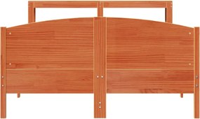 vidaXL Σκελετός Κρεβ. Χωρίς Στρώμα Καφέ Κεριού 120x200 εκ Μασίφ Πεύκο