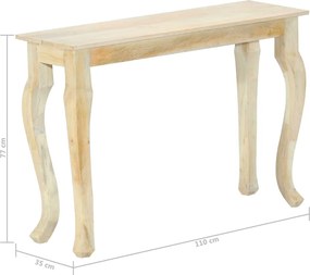 vidaXL Κονσόλα Τραπεζιού 110x35x77 εκ. από Μασίφ Ξύλο Μάνγκο