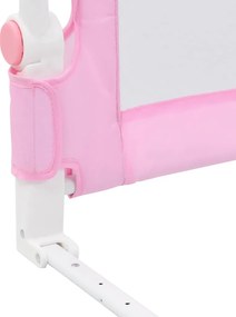 vidaXL Μπάρα Κρεβατιού Προστατευτική Ροζ 120 x 42 εκ. από Πολυεστέρα