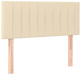 vidaXL Κεφαλάρι Κρεβατιού Κρεμ 100x5x78/88 εκ. Υφασμάτινο