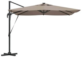 vidaXL Ομπρέλα ηλίου Taupe 286 x 285 x 270 εκ Αλουμίνιο