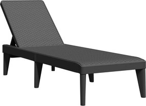 vidaXL Ξαπλώστρα Ανθρακί 186 x 60 x 29 από Πολυπροπυλένιο