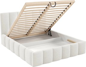 Επενδυμένο Κρεβάτι Lunaro-Γκρι - Καφέ-140 x 200