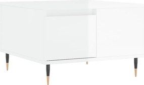 vidaXL Τραπεζάκι Σαλονιού Γυαλ. Λευκό 55x55x36,5 εκ. Επεξεργ. Ξύλο