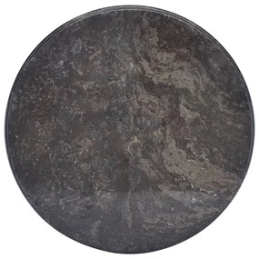 vidaXL Επιφάνεια Τραπεζιού Μαύρη Ø50 x 2,5 cm Μαρμάρινη