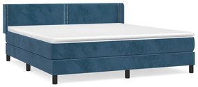 ΚΡΕΒΑΤΙ BOXSPRING ΜΕ ΣΤΡΩΜΑ ΣΚΟΥΡΟ ΜΠΛΕ 160X200 ΕΚ. ΒΕΛΟΥΔΙΝΟ 3130911