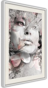 Αφίσα - Lady in the Flowers - 40x60 - Χρυσό - Χωρίς πασπαρτού