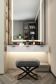 Stewehome Κονσόλα ατλαντικός με ντουλάπι Λευκό 120x18x18 cm