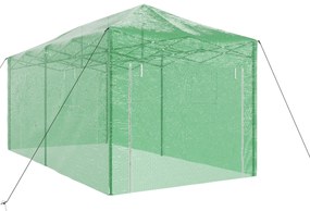 vidaXL Αναδιπλούμενο Θερμοκήπιο – Πράσινο, 580 x 290 x 315 εκ, Χάλυβας
