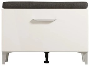 Έπιπλο Χολ Como KOM Λευκό - Λευκή Λάκα 74,5x35x53 εκ. 74.5x35x53 εκ.