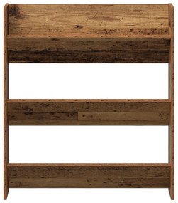vidaXL Ντουλάπες παπουτσιών τοίχου 2 pcs Παλιό ξύλο 60 x 18 x 60 εκ
