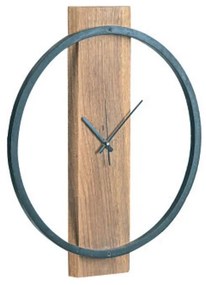 CLOCK-1 Ρολόι Τοίχου Μέταλλο Βαφή Μαύρο, Ξύλο Ακακία Φυσικό  Φ45 x 4cm [-Φυσικό/Μαύρο-] [-Μέταλλο/Ξύλο-] ΕΑ7021
