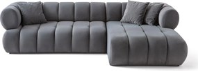 Corner Sofa Petra Right - Dark Grey Dark Grey