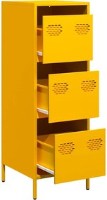 vidaXL Ντουλάπι Μουσταρδί 39x35x103,5 εκ. από Ατσάλι