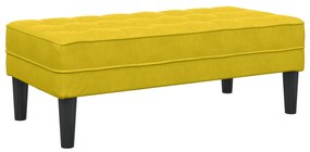 vidaXL Πάγκος Κίτρινος 113x57x39 εκ. Βελούδο