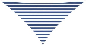 vidaXL Πανί σκιάς Μπλε και άσπρο 2,5 x 2,5 x 3,5 m