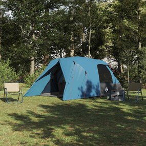 vidaXL Σκηνή Dome 4 Ατόμων με στέγη Μπλε 455 x 252 x 178 εκ