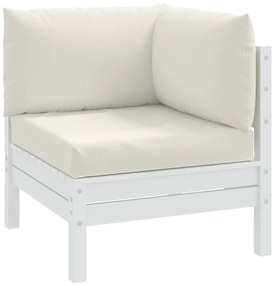 vidaXL Μαξιλάρια Παλέτας 3 τεμ. Κρεμ Μελανζέ Υφασμάτινα