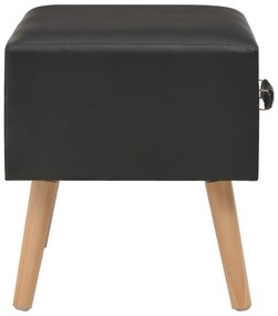 vidaXL Κομοδίνα 2 τεμ. Μαύρα 40 x 35 x 40 εκ. από Συνθετικό Δέρμα