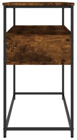 vidaXL Τραπέζι Κονσόλα Καπνιστή Δρυς 100x40x75 εκ. Επεξεργασμένο Ξύλο