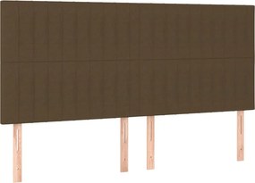 vidaXL Κρεβάτι Boxspring με Στρώμα Σκούρο Καφέ 180x200 εκ Υφασμάτινο