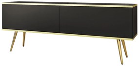 Έπιπλο τηλεόρασης ORO ανθρακί + Χρυσό 135x53x32cm