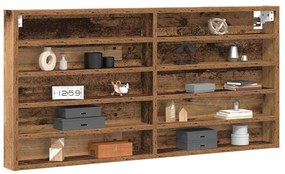 vidaXL Βιτρίνα με ράφι Παλιό Ξύλο 100 x 8.5 x 50 cm Επεξεργασμένο ξύλο