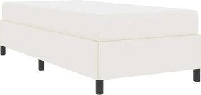 vidaXL Σκελετός Κρεβατιού με στρώμα Κρεμ 80 x 200 cm ύφασμα