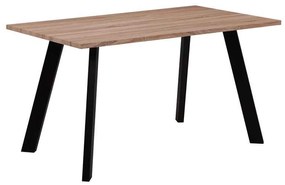 Τραπέζι Baxter 140x80 Sonoma/Βαφή Μαύρη