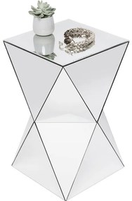 Βοηθητικό Τραπεζάκι Καθρέφτης Luxury Triangle 32x32x53.5εκ - Ασημί