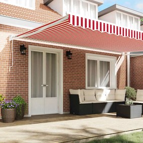 vidaXL Αντιανεμικό Κόκκινο και Λευκό 500 x 300 x 165 εκ.