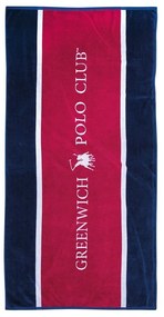 Πετσέτα Θαλάσσης 3864 Red-Blue Greenwich Polo Club Θαλάσσης 90x180cm 100% Βαμβάκι
