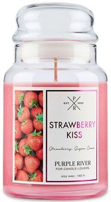 Αρωματικό Κερί Strawberry Kiss A914 10x18cm 623gr Pink Purple River Soy Wax