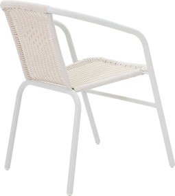 Τραπεζαρία Ensure-Obbi I σετ 5τεμ pakoworld μέταλλο-pe λευκό