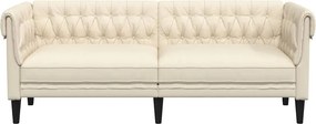 vidaXL Καναπές Τριθέσιος Chesterfield Λινό