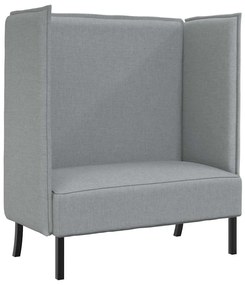 vidaXL Καναπές Υψηλής Πλάτης Ανοιχτό γκρι 109 x 56 x 121 εκ. ύφασμα
