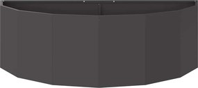 vidaXL Γλάστρα Μαύρο 120 x 60 x 35 cm Ατσάλι