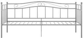 vidaXL Πλαίσιο για Καναπέ - Κρεβάτι Γκρι 90 x 200 εκ. Μεταλλικό