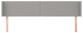 vidaXL Κεφαλάρι με Πτερύγια Ανοιχτό Γκρι 163x16x78/88 εκ. Υφασμάτινο