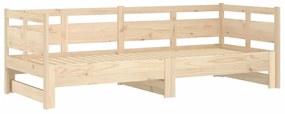 vidaXL Καναπές Κρεβάτι Συρόμενος 2x(90x200) εκ. από Μασίφ Ξύλο Πεύκου