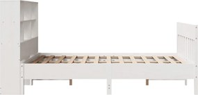 vidaXL Σκελετός Κρεβ. Χωρίς Στρώμα Λευκό 140x190 εκ Μασίφ Πεύκο
