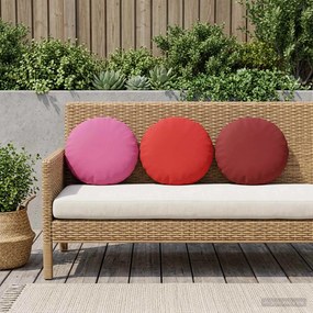 vidaXL Κάλυμμα Μαξιλαριού 2 pcs HEERLEN Κόκκινο Ø 30 cm Πολυεστέρας