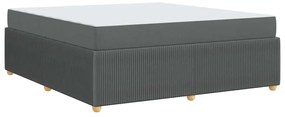 vidaXL Σκελετός Κρεβατιού Άλλο Σκούρο γκρι 180 x 200 cm ύφασμα