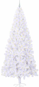 vidaXL Τεχνητό Χριστουγεννιάτικο Δέντρο Λευκό 240 cm PVC και Ατσάλι