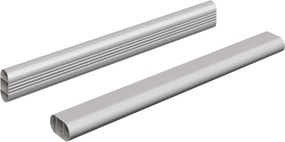 vidaXL Ράβδος Ντουλάπας 2 τμχ. Ασημί 264 x 15 x 29 mm