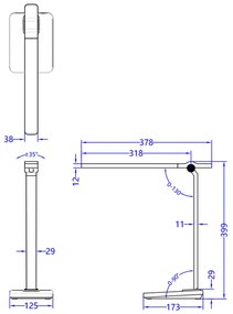 Φωτιστικό Γραφείου LED Blain Pro Μαύρο Χρώμα ABS 17,3x12,5x39,9Yεκ.